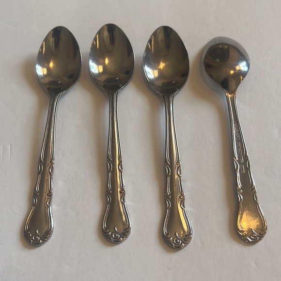 Lot of 4 adcraft japan stainless coffee spoons - Picture 2 of 3